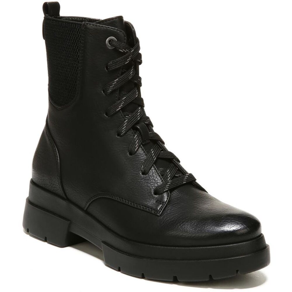 SOUL Naturalizer Womens Ozzy Black Lace-Up Combat & Lace-up Boots Shoes NWT